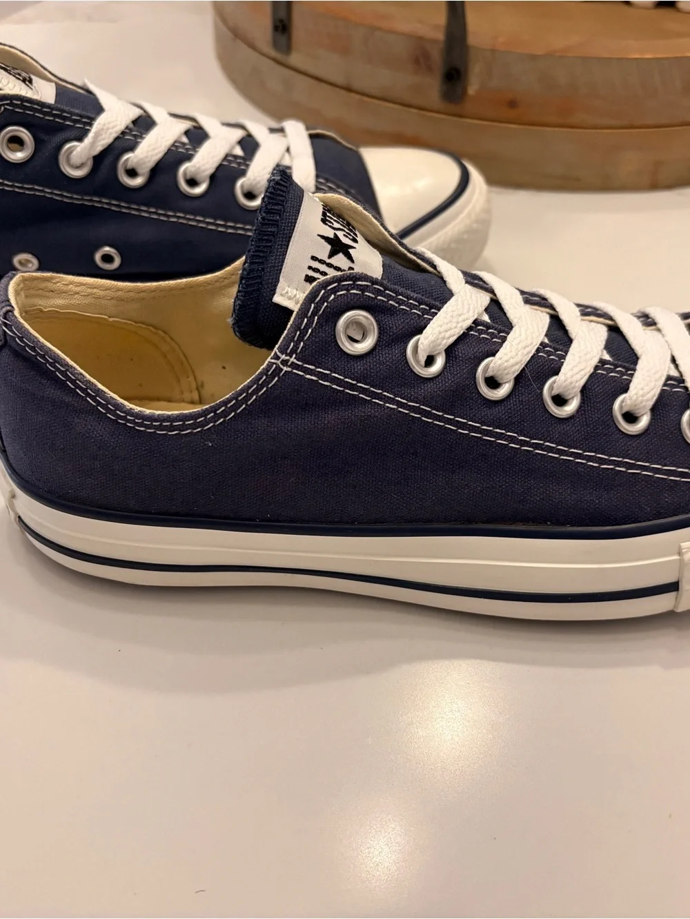 Converse Kids Navy and White Low Top Sneakers